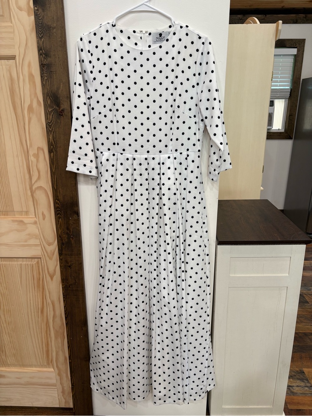 Dainty Jewells White Maxi Dress with Black Polka Dots